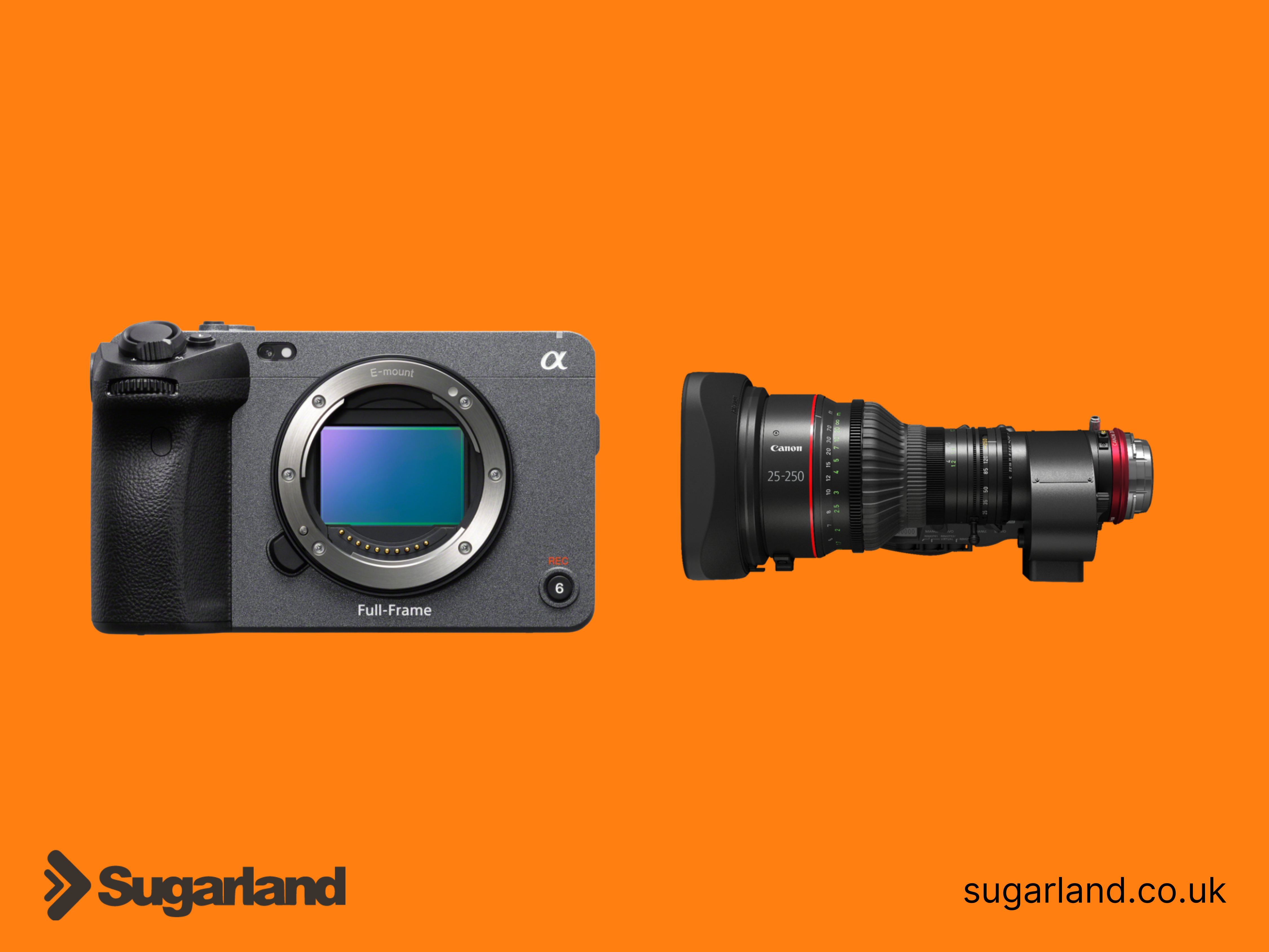Sony fx3 + canon cn10 25-250mm cine-servo lens (pl mount)