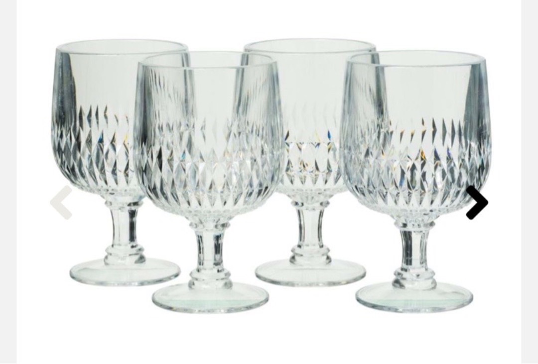 60st vinglas i "lyxplast" - hyr 1 dygn 229kr