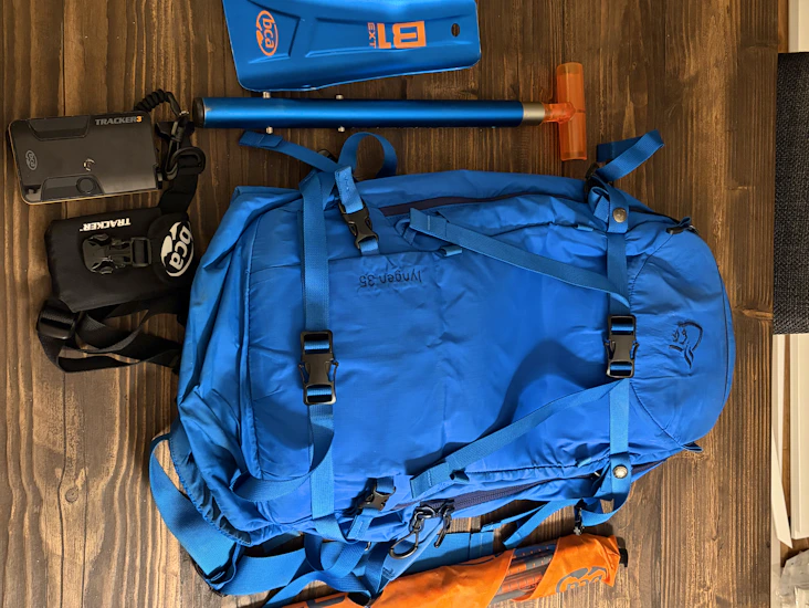 Norrøna lyngen 35l sekk med skredutstyr