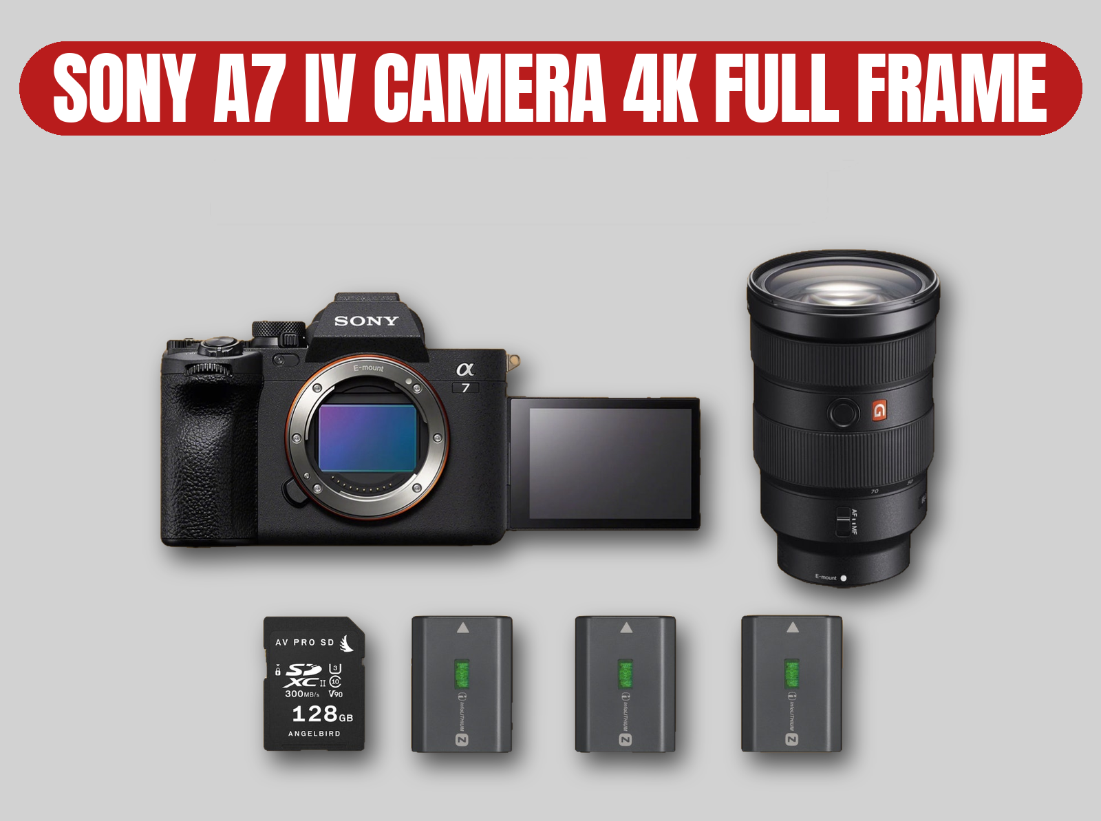 Sony alpha a7 iv 4k full frame camera | 24-70mm f/2.8 g master zoom lens / mirrorless / a7iv / a74 / a7
