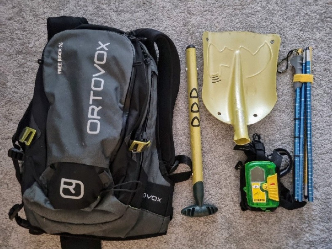 Lavinpaket med ryggsäck från ortovox