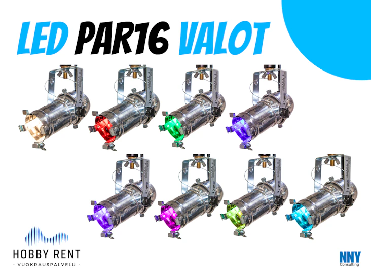 Juhlavalot par16 spotti - led rgb+valkoinen