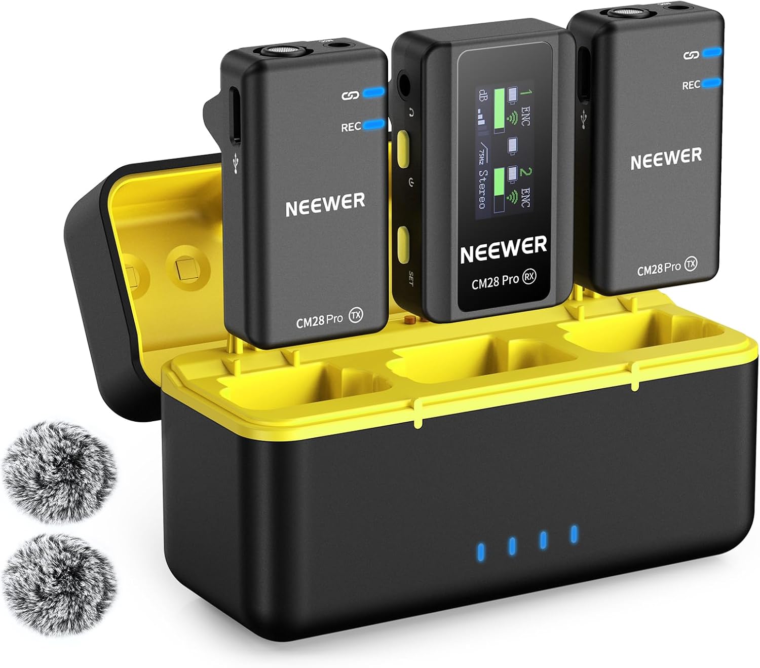 Neewer cm28 - 2x trådløse mikrofoner med lav mics
