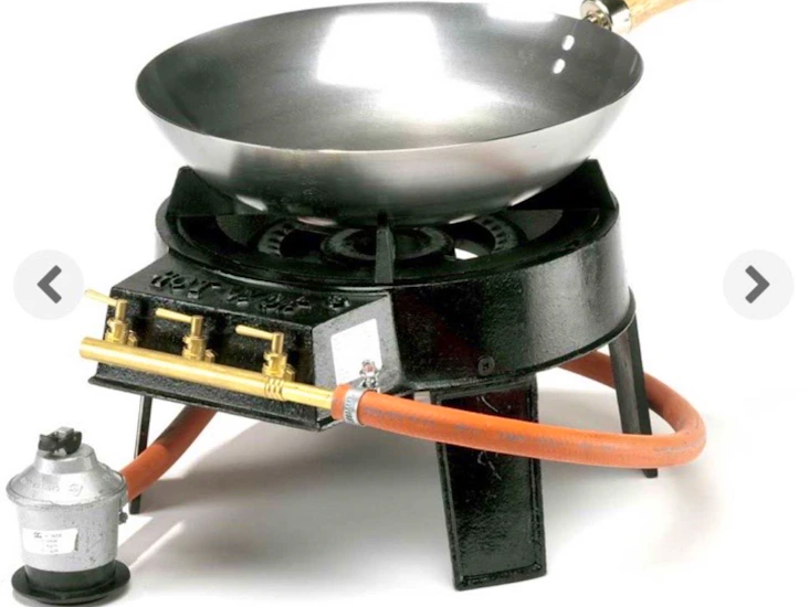 Gasdriven -wokpanna. hot wok