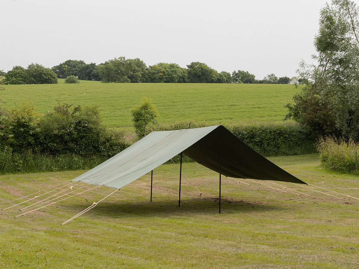 Dining / overhead canvas shelter - olive - great for bell tent