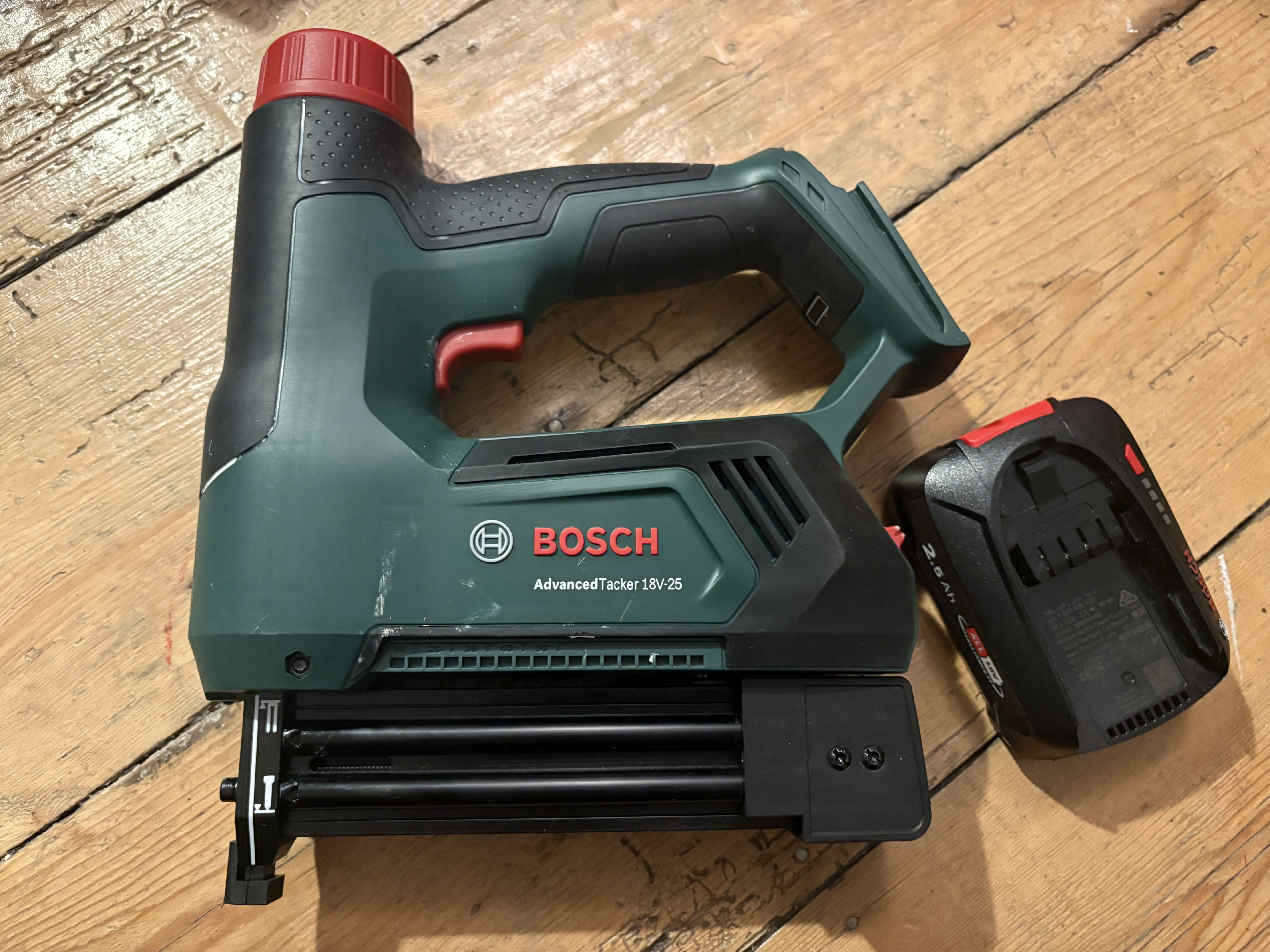 Bosch nail gun and battery