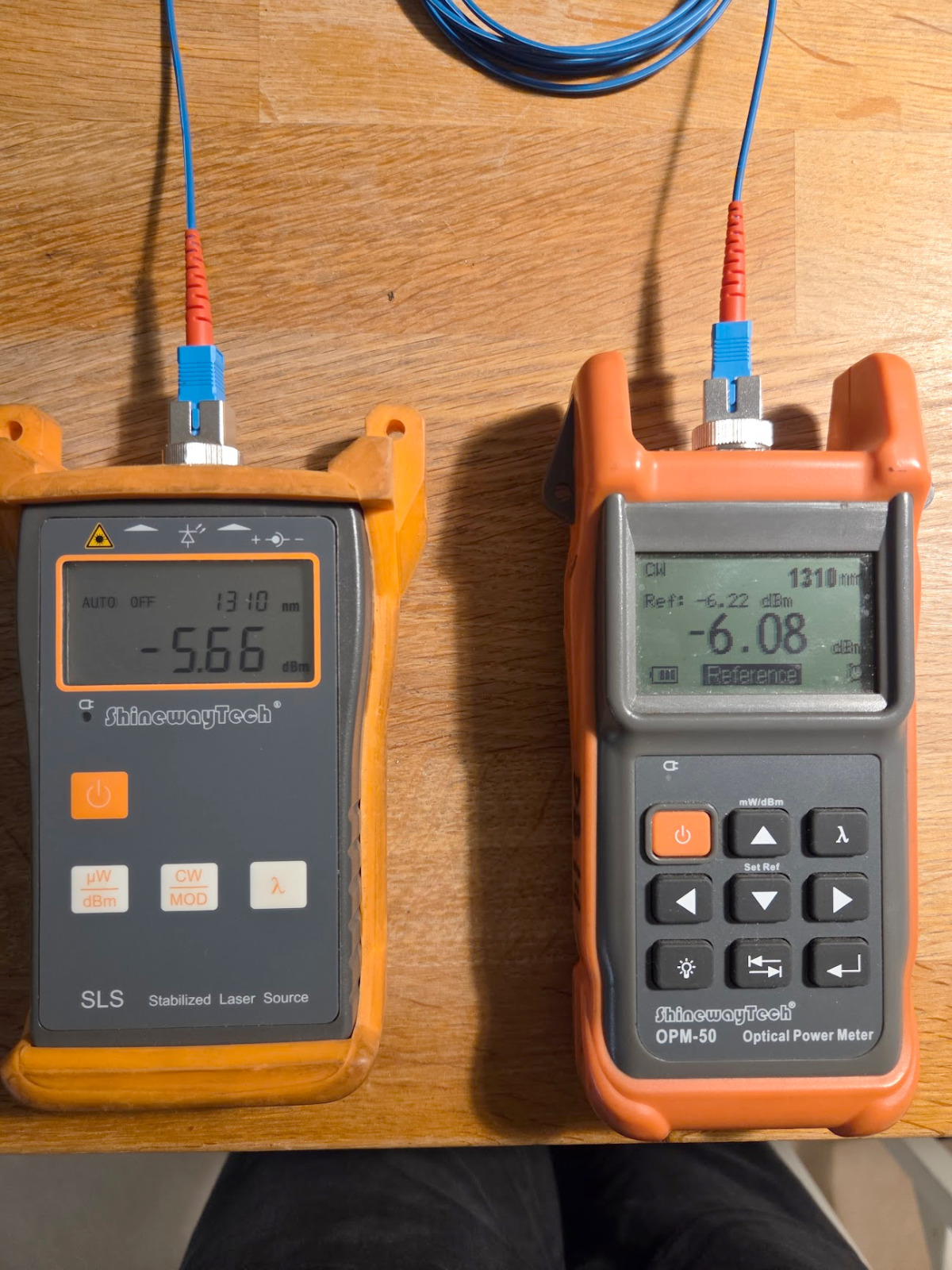 Dämpningsmätare fiberkabel