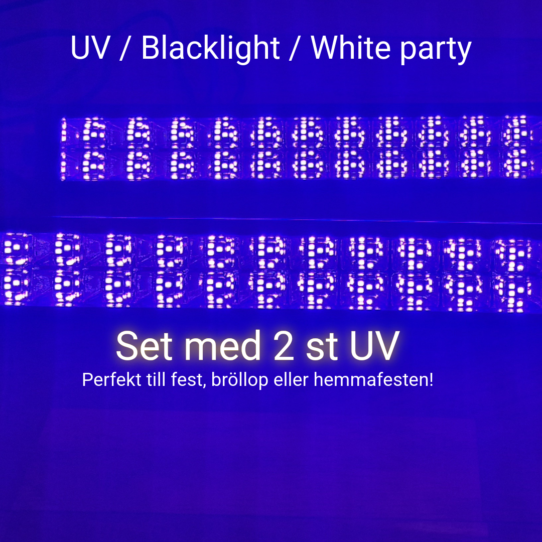 Set med två uv-lampor / uv-ljus / blacklight