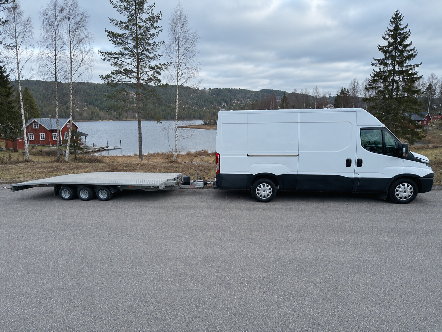 Dragbil 3,5t + biltransportsläp 3,5t