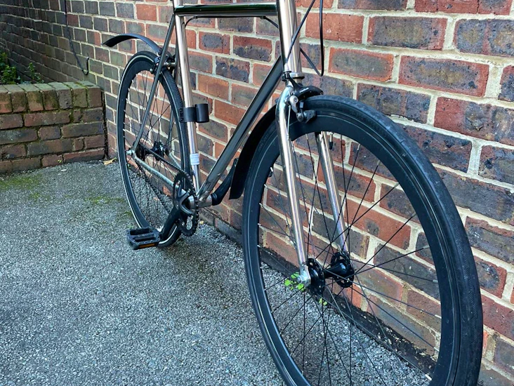 Title: single speed chrome bike (like new)