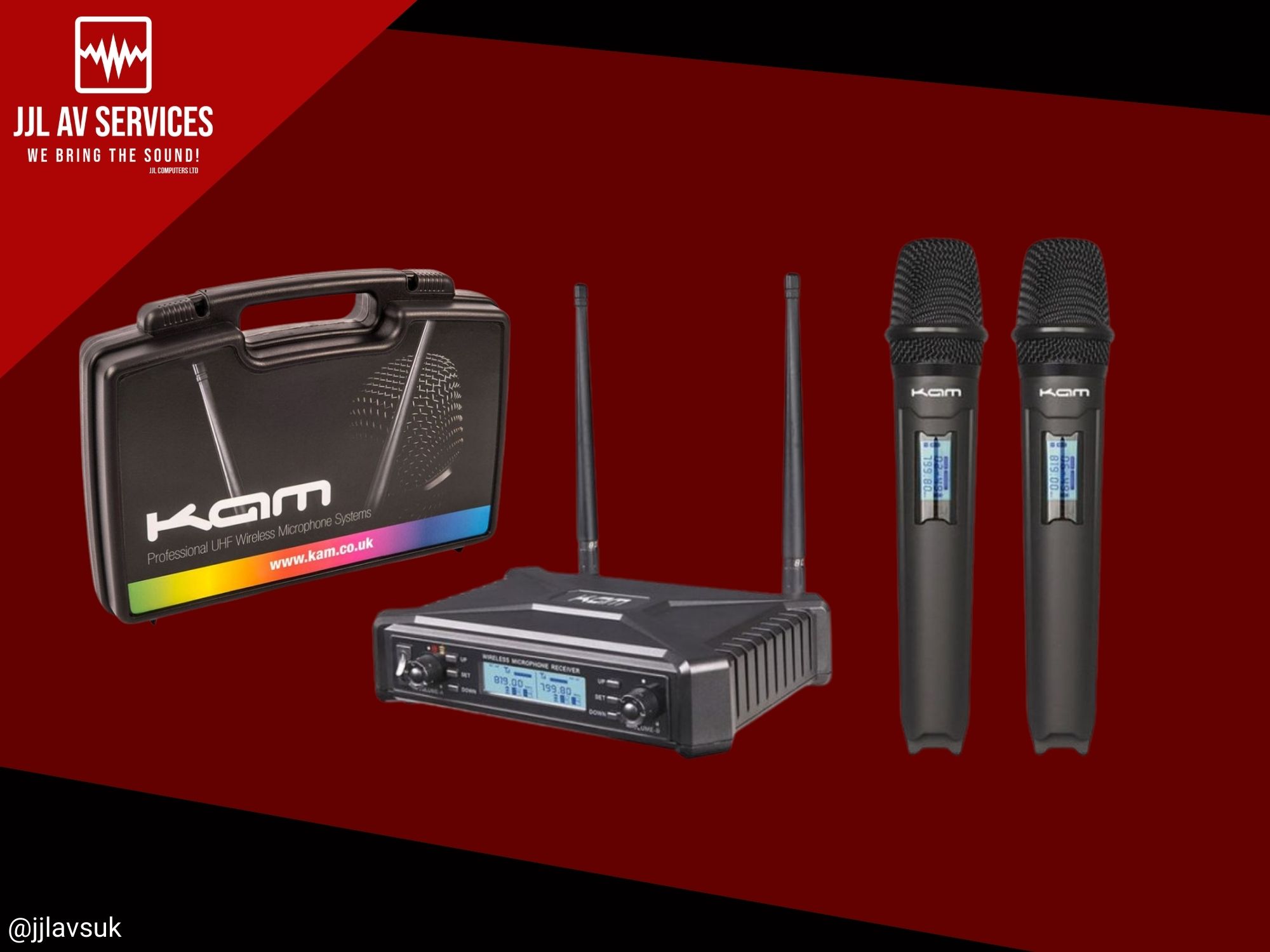 Kwm1920 dual uhf wireless handheld system