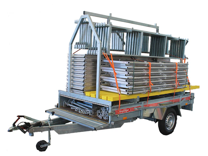 Ramställning aluminium på trailer