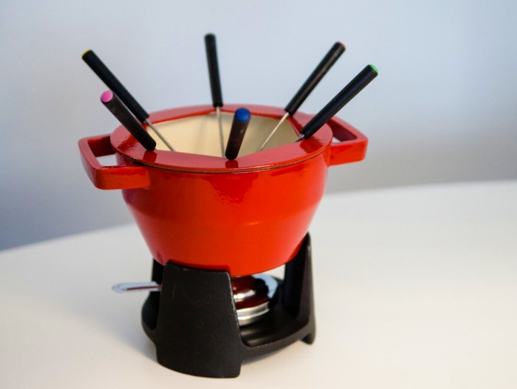 Fonduegryta med 6 spett