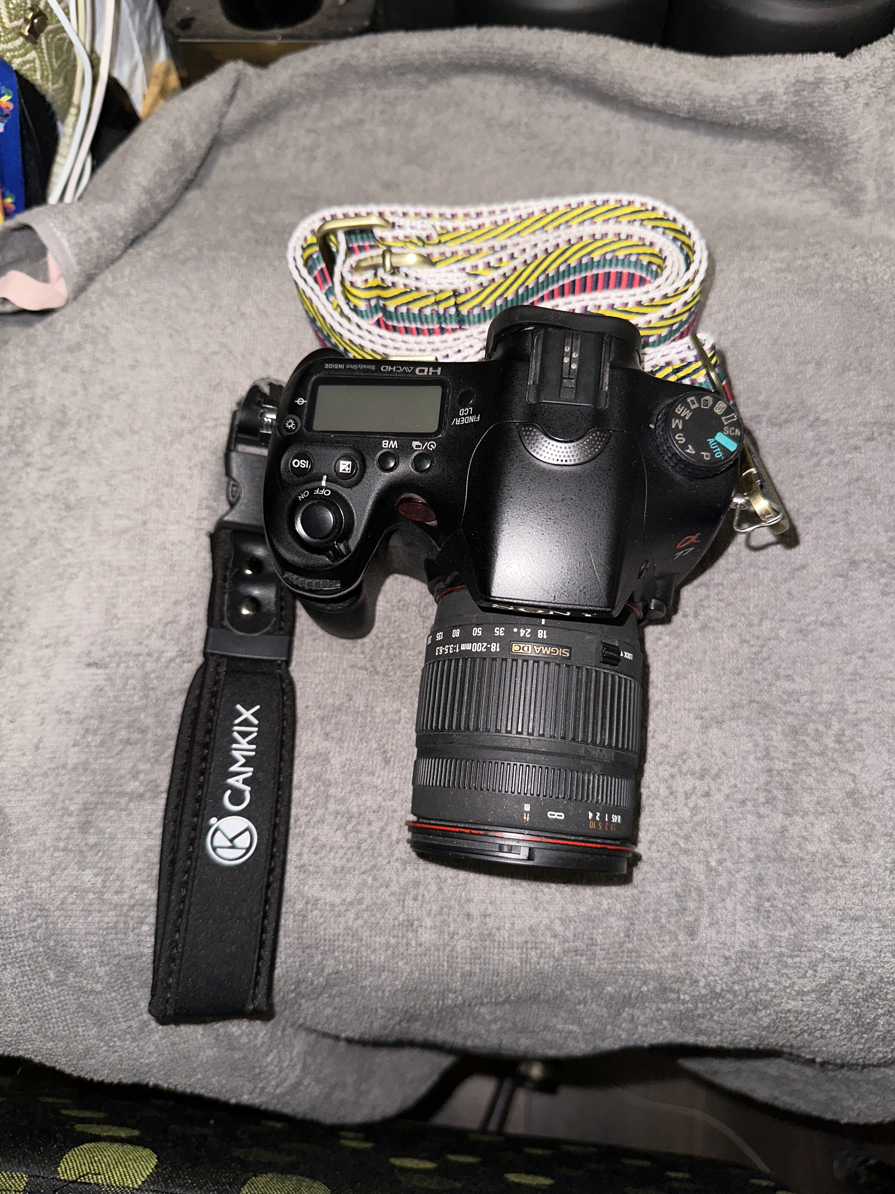 Sony a77 camera with 3.6-5.6/18-55 sam lens 