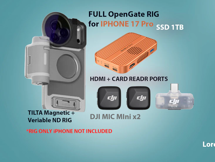 Full opengate rig for iphone 17 pro – tilta nd rig + 1tb ssd + dual dji mic mini 🎬
