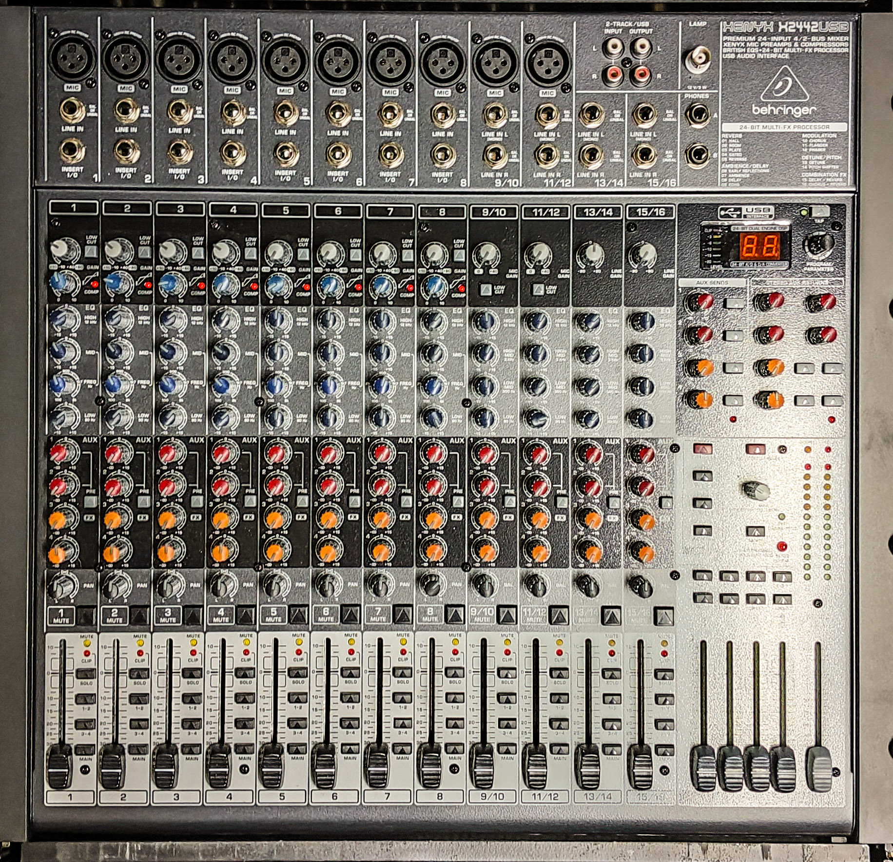 Behringer x2442-usb 24 input mixer