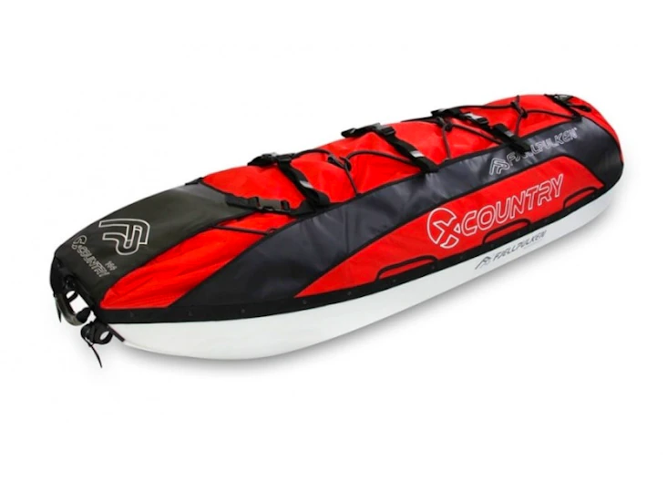 Fjällpulka med skaklar och ryggsäck