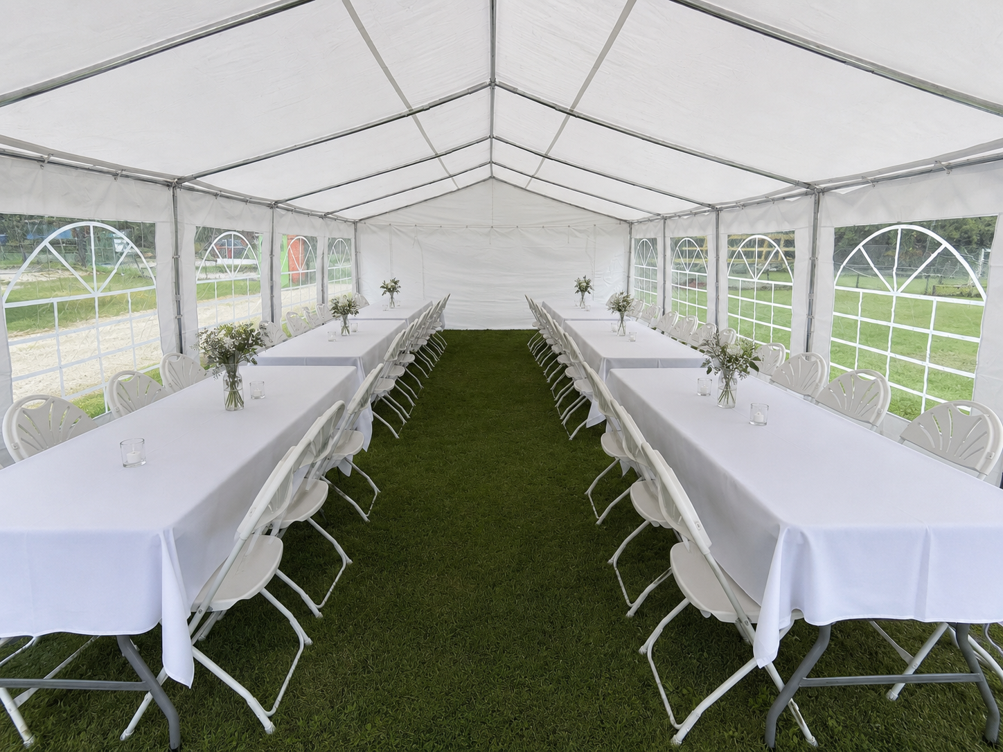 Partytält 5x10 m (50 m²) – perfekt för fest, bröllop & event