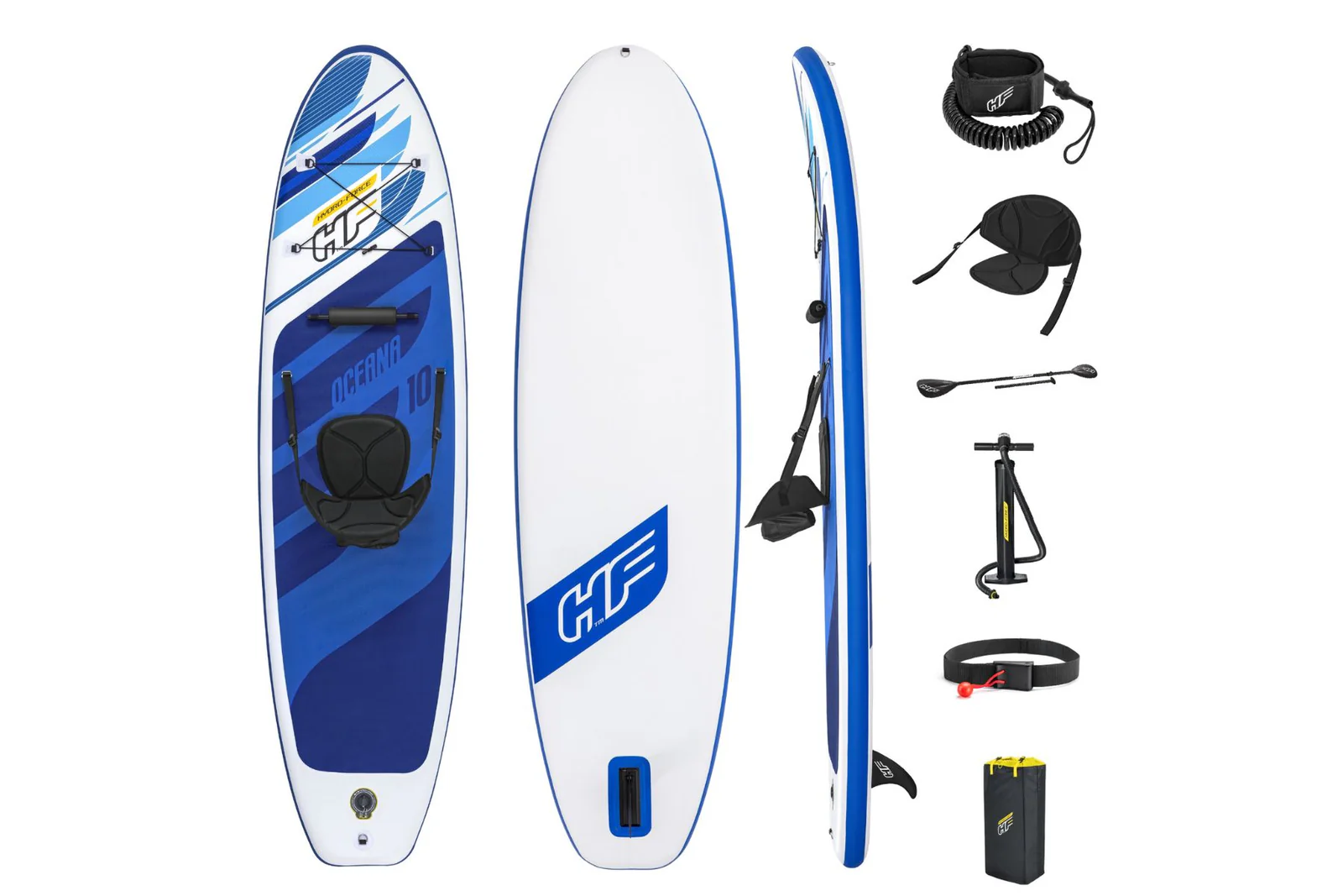 Pair (x2) hydro-force oceana 2-in-1 paddleboard & kayak hybrid kits (with electric pump)