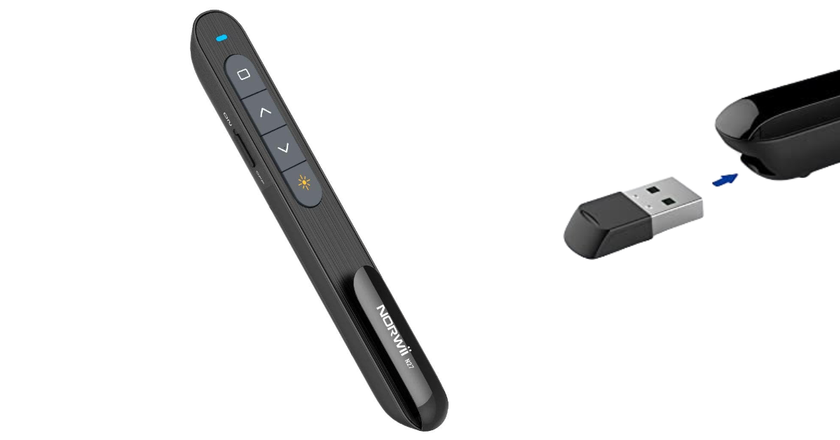 Laser presentation clicker for powerpoint