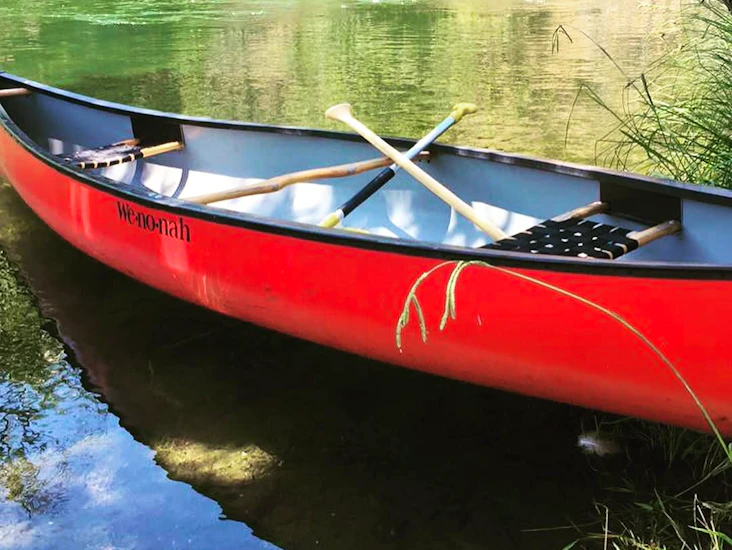 Canoes for rent on scott's flat lake