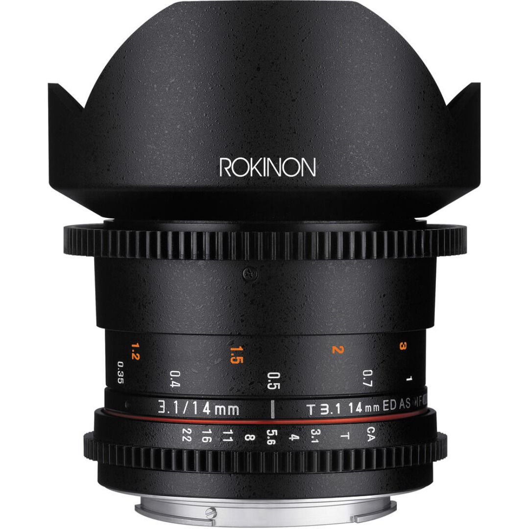 Rokinon 14, 35, 85mm cinelens bundle canon ef
