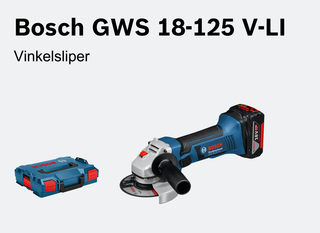 Vinkelsliper bosch 18v til leie – kraftig og trådløs!