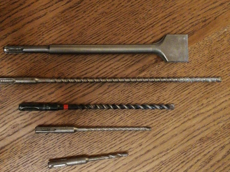Borr och flatmejsel till hammarborr/bilmaskin