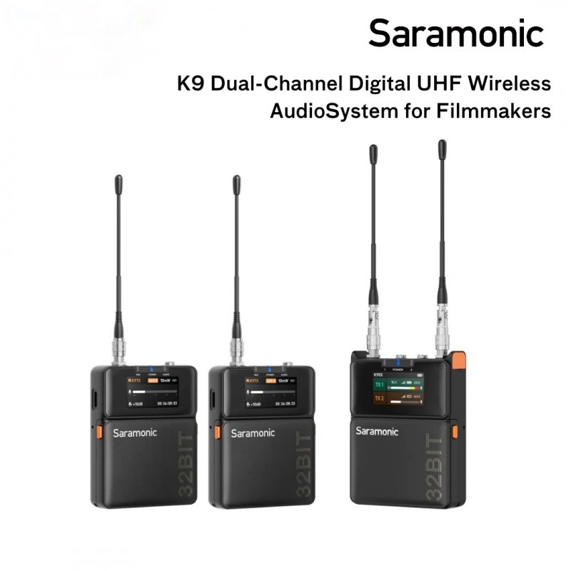 Saramonic k9 uhf wireless radio mic system
