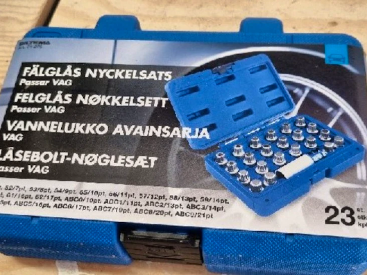 Fälglås nyckelsats för vag/vw