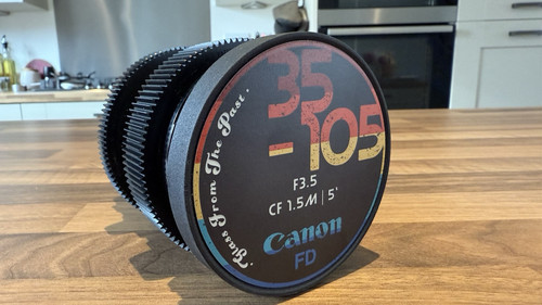 Canon fd 35-105mm f3.5 cine modded zoom lens