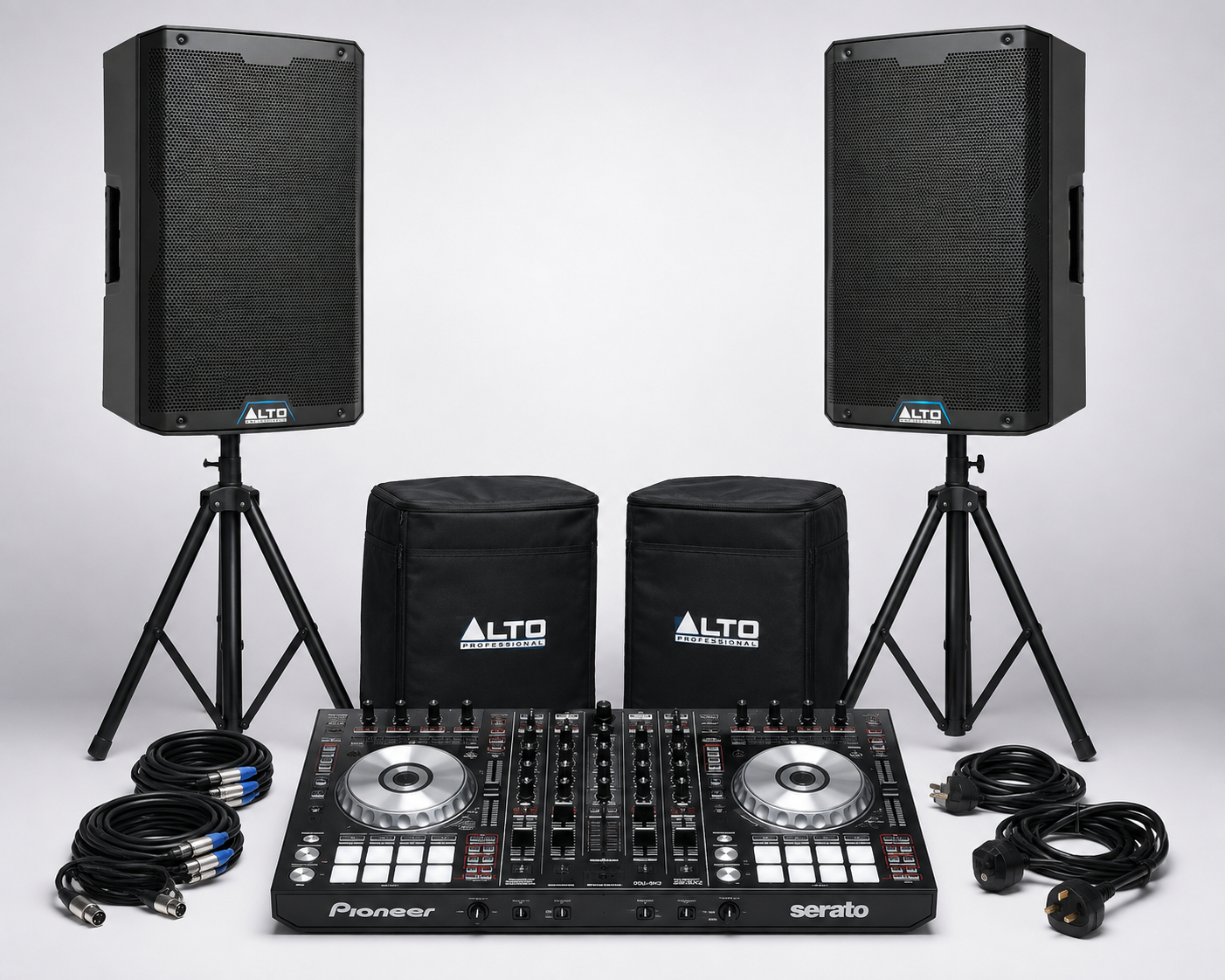 Professional dj & pa package | pioneer ddj-sx2, 2 x alto tx315 speakers & stands