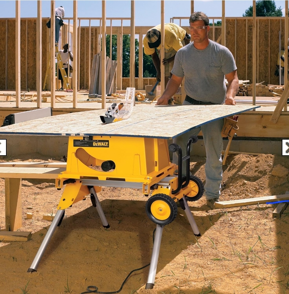 Dw bordsag med mobilt stativ