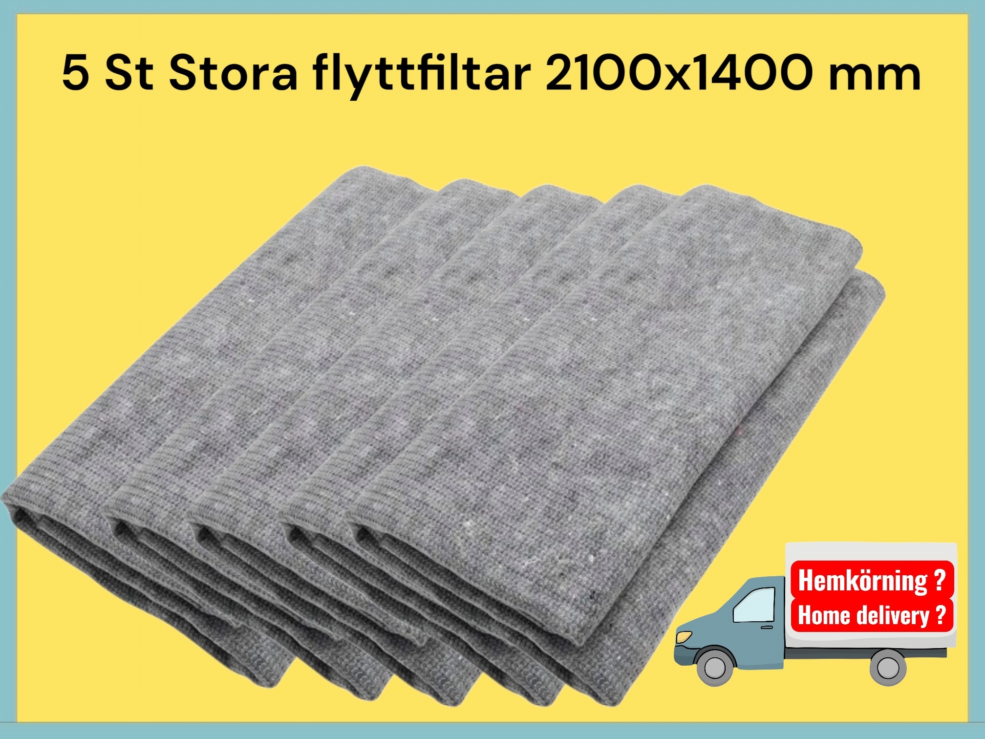 Stora flyttfiltar 2100x1400 mm 5 stycken