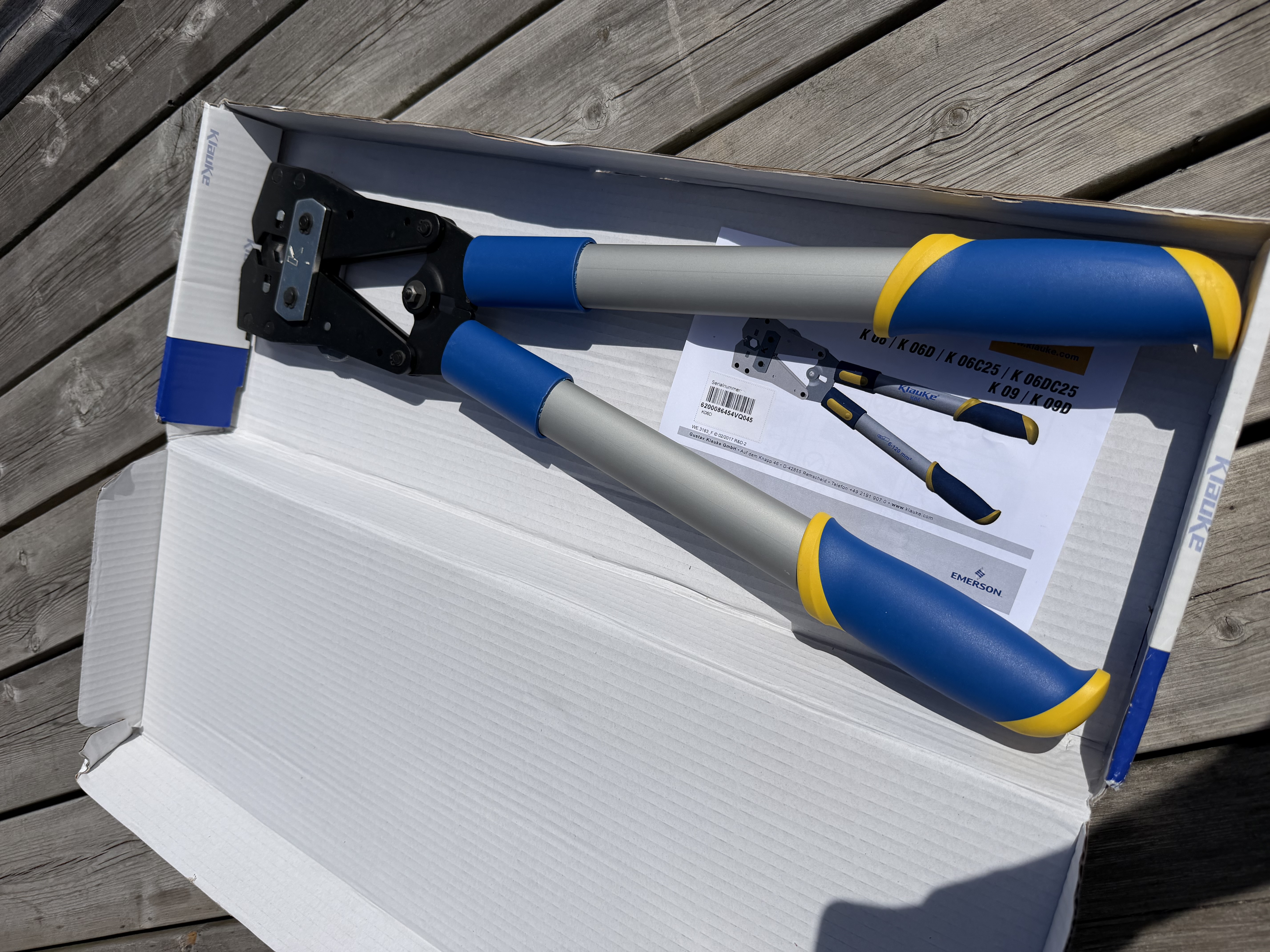 Klauke k06d cable lug crimping tool