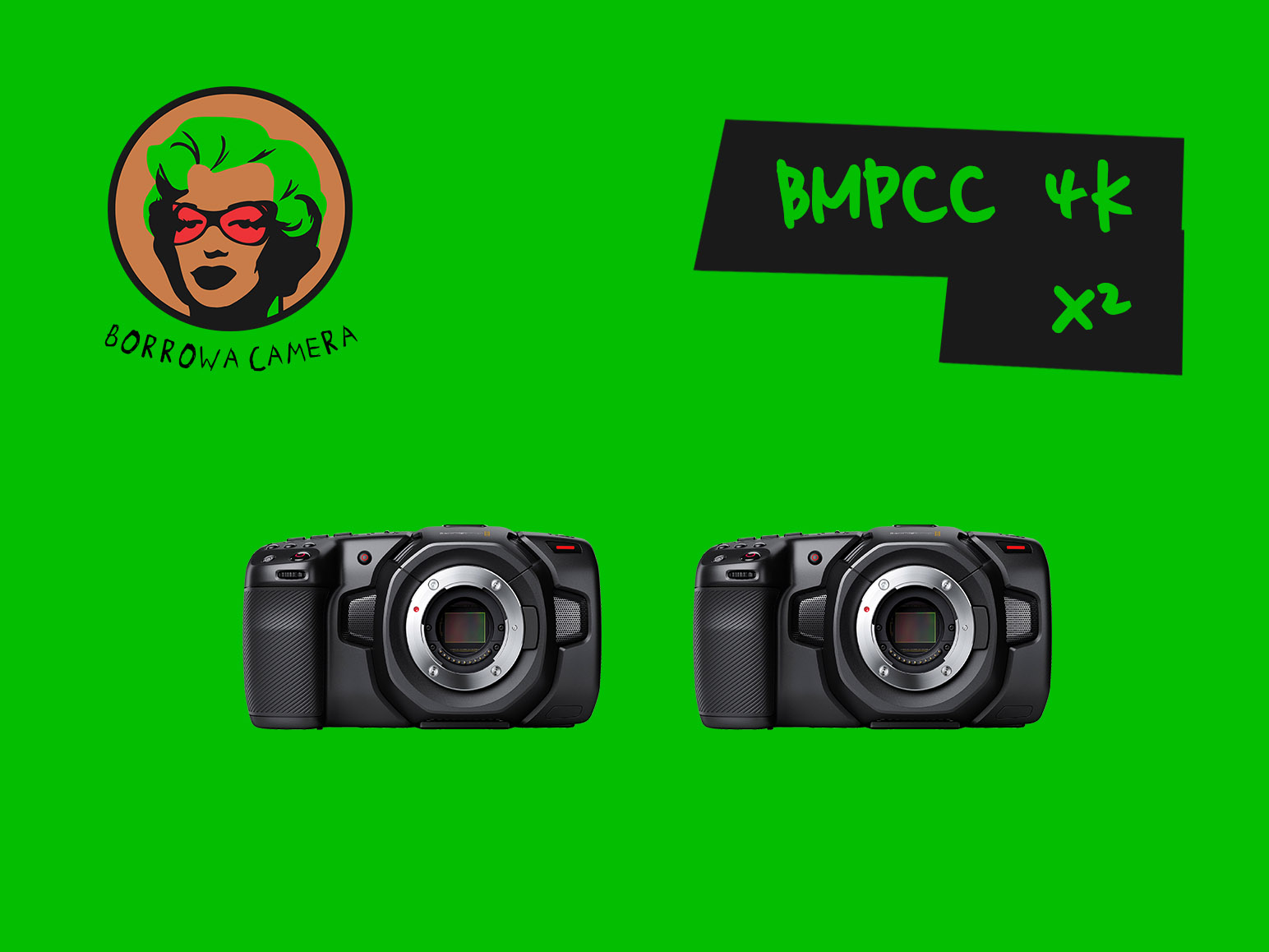 2x blackmagic pocket cinema camera 4k - 2x 500gb ssd