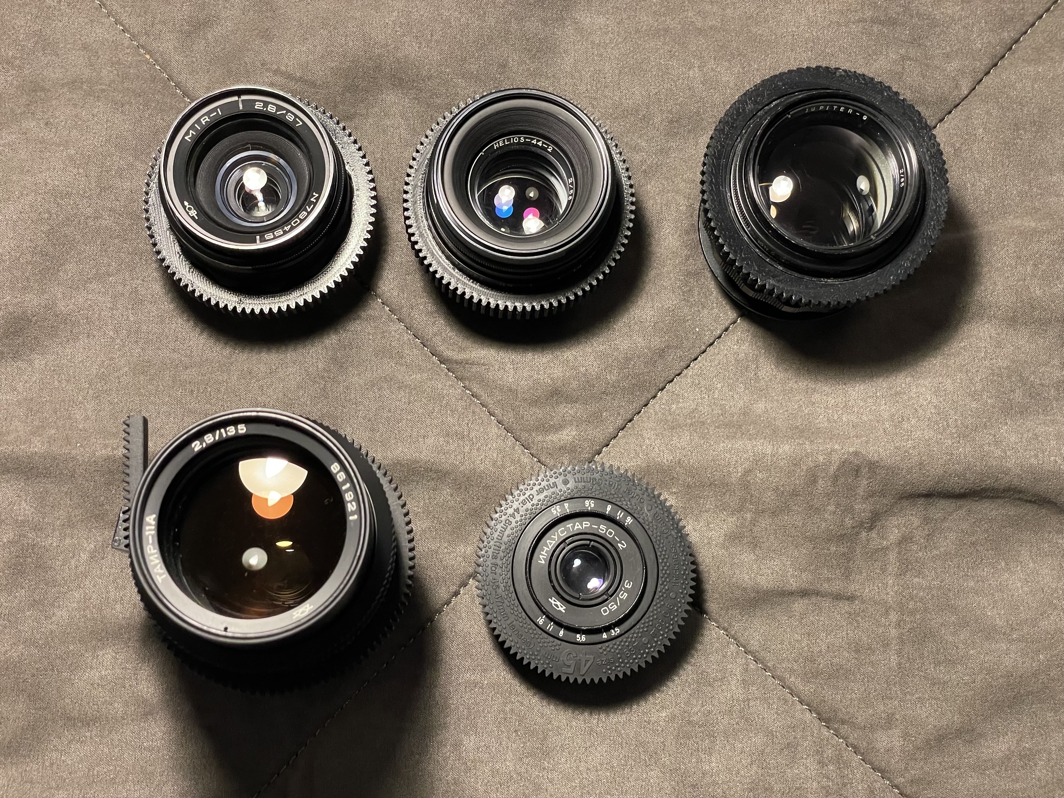 Russian soviet vintage lens set ef / pl + helios 44-2 58mm 