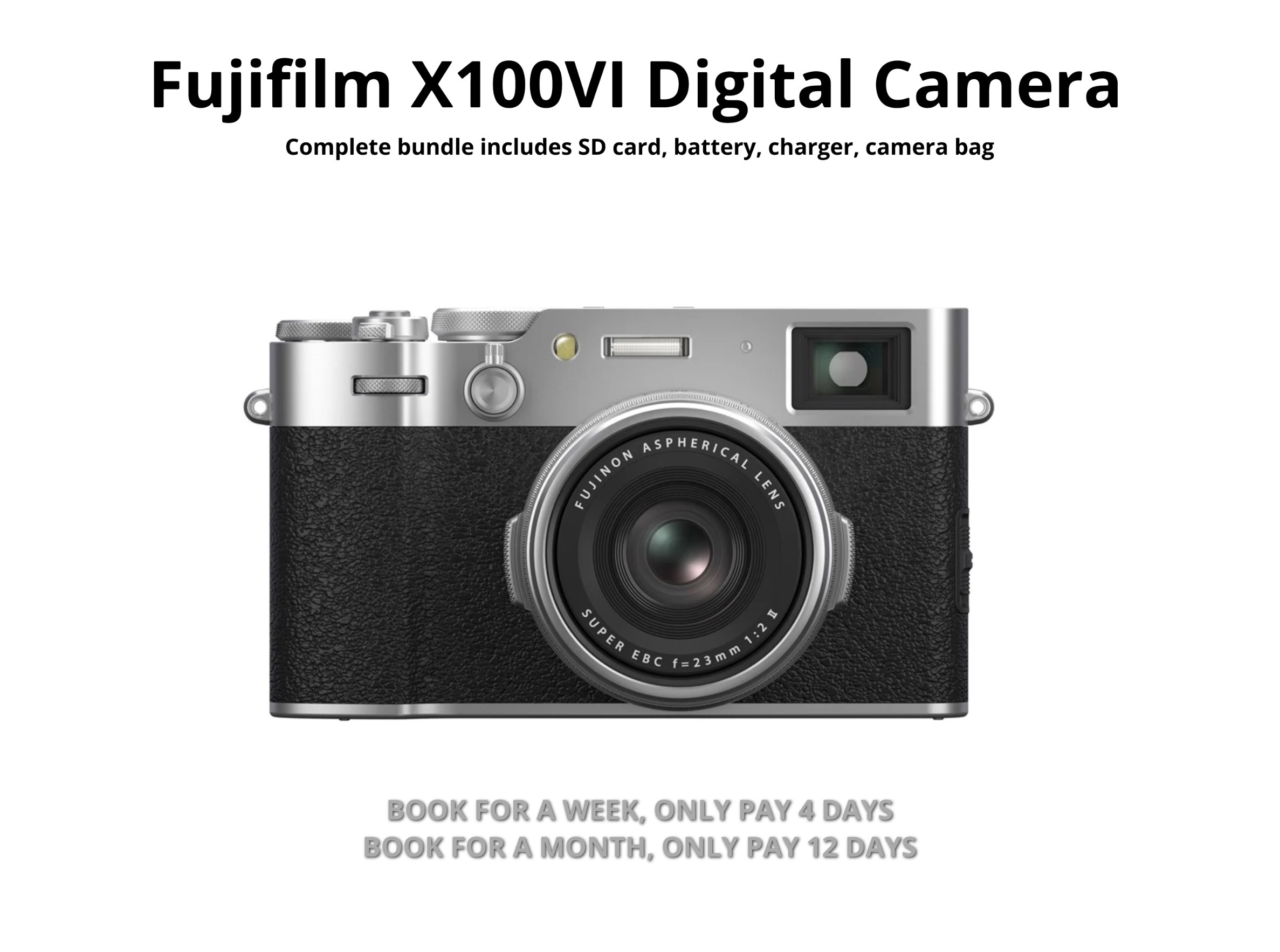 Fujifilm x100vi camera body bundle