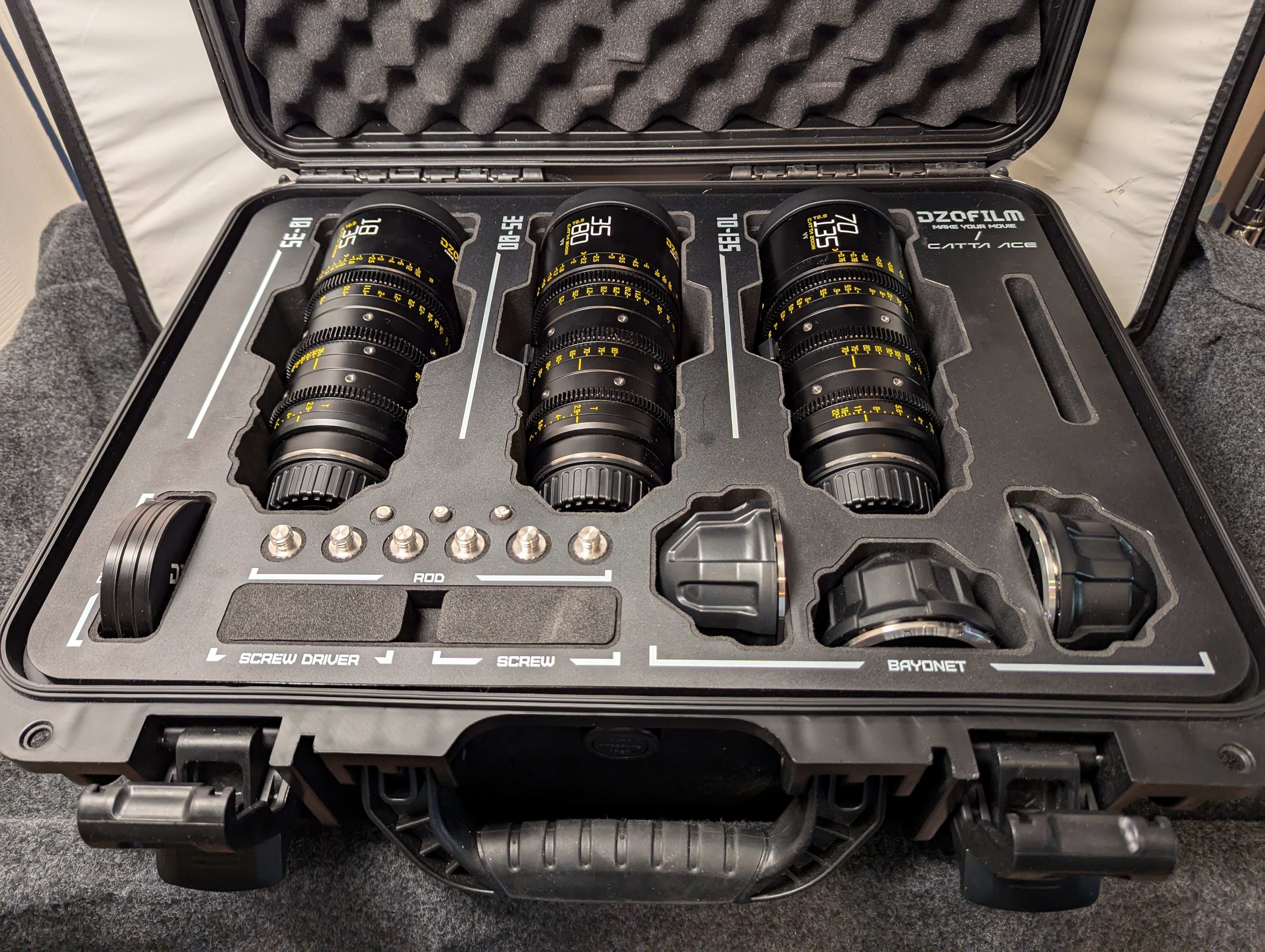 Dzofilm catta ace bundle 18-35/35-80/70-135mm for pl + ef mount (black)