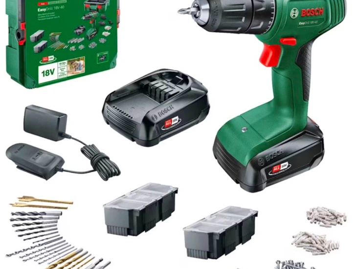 Bosch 18v drill med 241 tilbehør