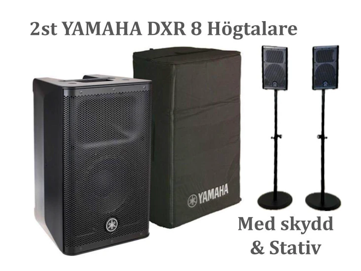 Maximera ljudet, minimera ryggskottet – 2st yamaha dxr8 med stativ