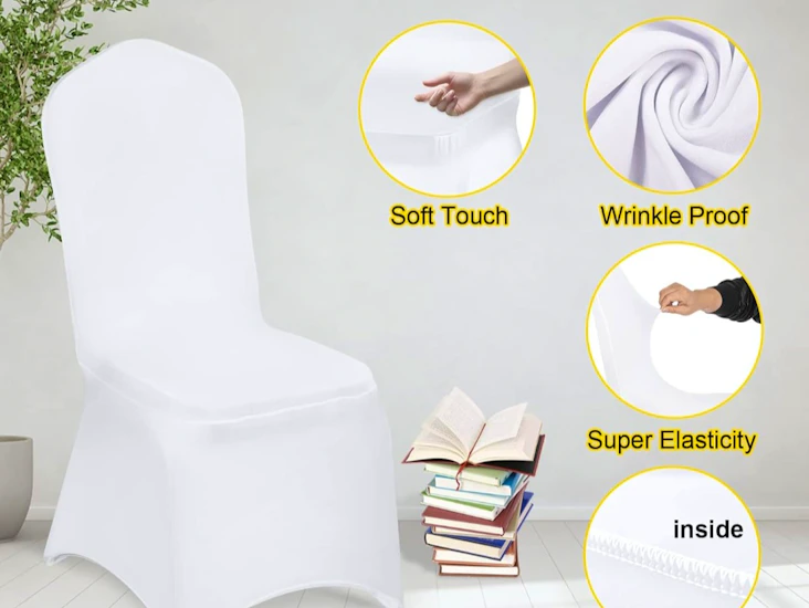 White spandex chair cover