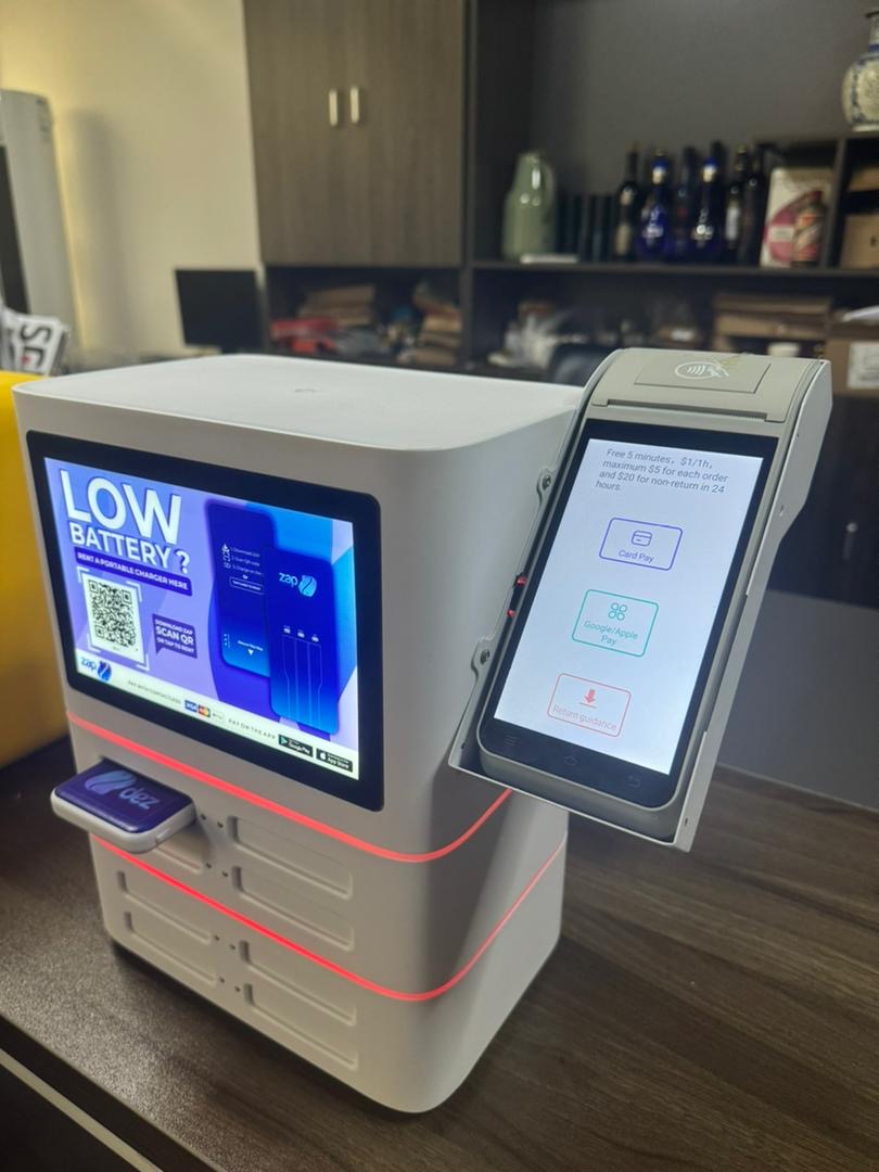 Branded portable phone charging station for events & venues