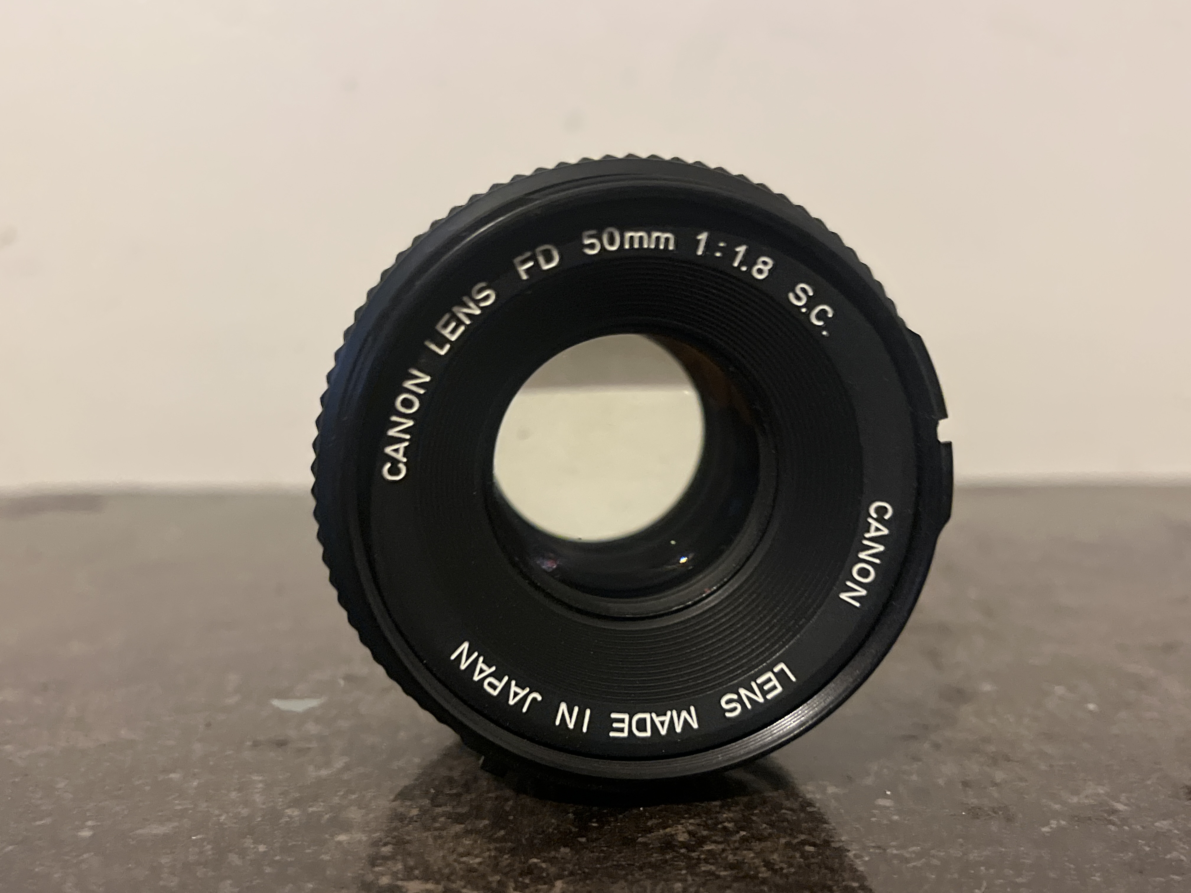 Canon fd 50mm f1 s.c. lens made in japan