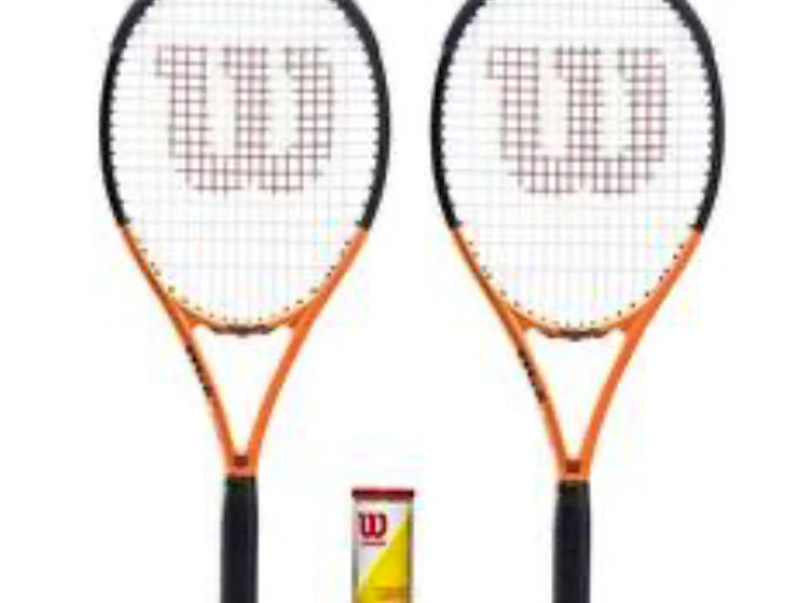 *new* tennis set - two wilson burn tour tennis racquets + three balls