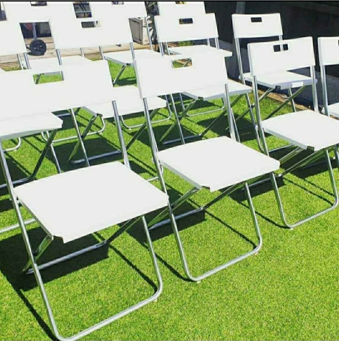 White folding chairs - qty 50 £100 - delivery & collection