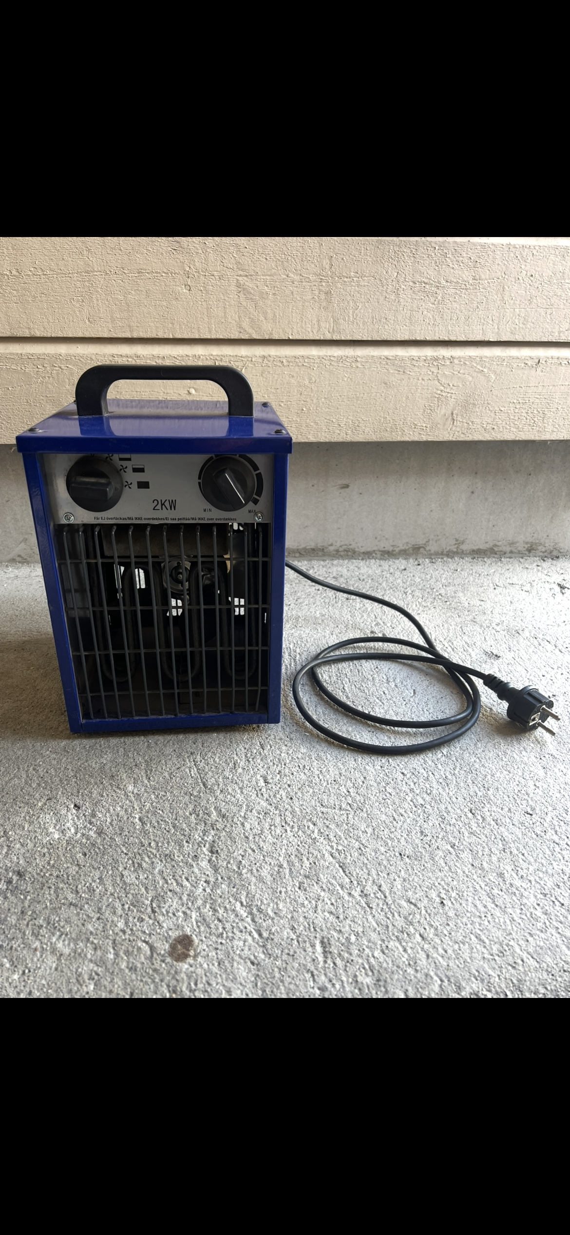 Varmevifte/byggtørker 2kw