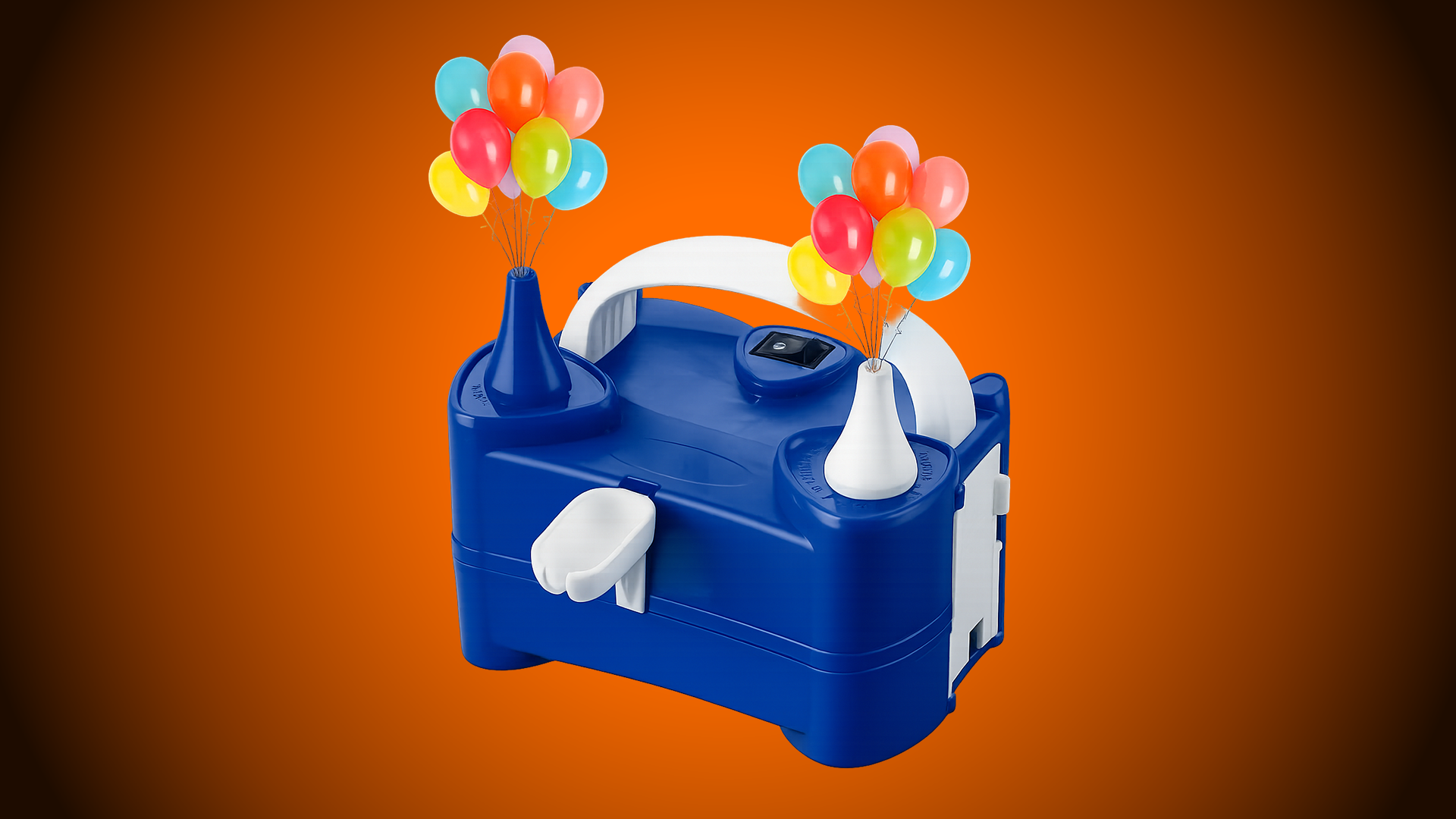 Electric portable balloon pump inflator with dual nozzle 220v-240v 600w, electric air pump for birthdays, parties, wedding and event decorations