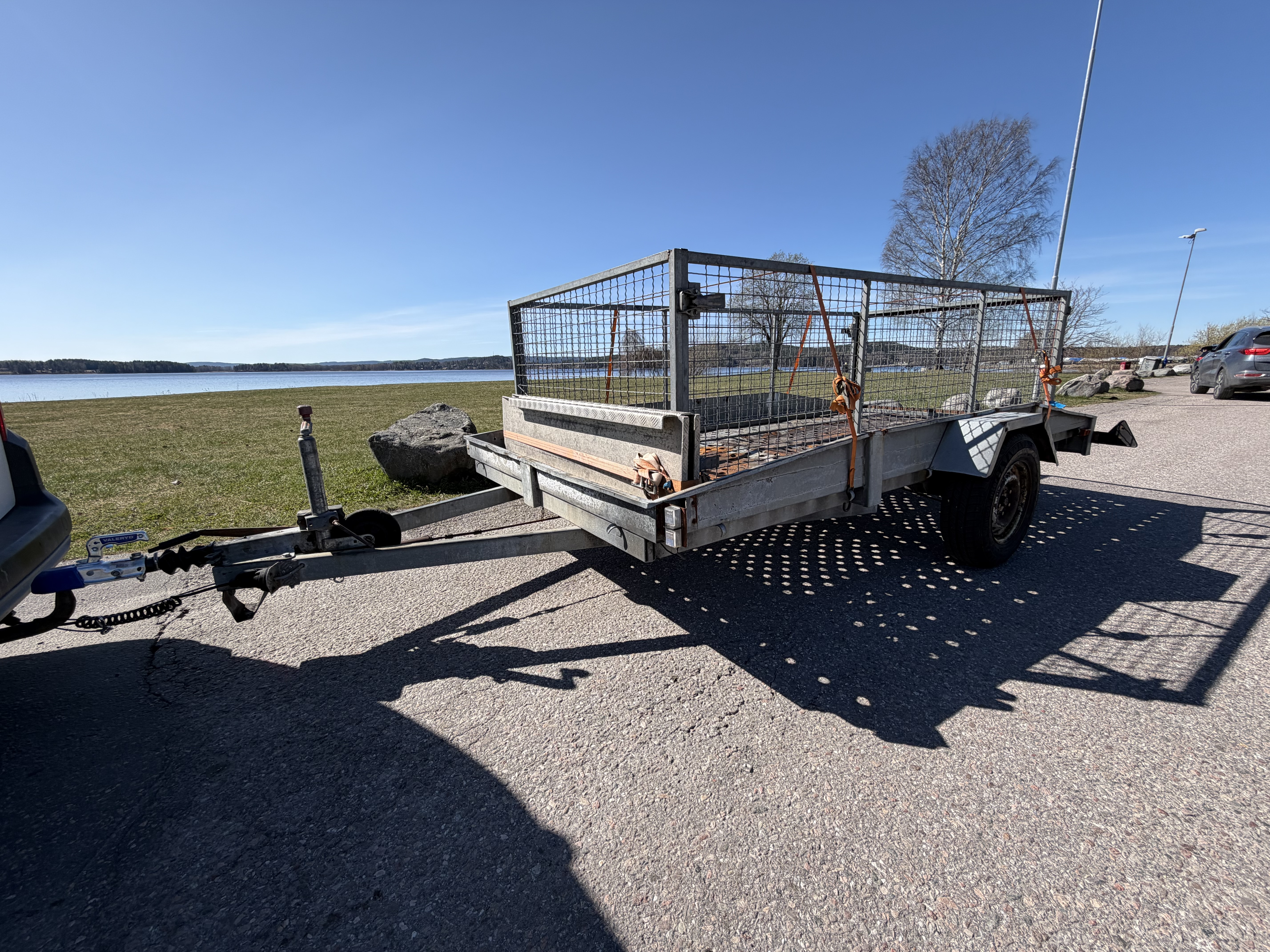 Stor gallerkärra / biltransport med ramper 