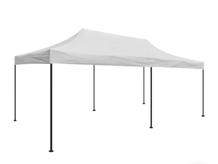 Partytält och långbord med bänkar